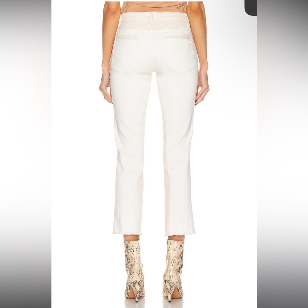 Frame Le High Straight Spring Mix Jeans Two tone cream and white jeans - Picture 3 of 15